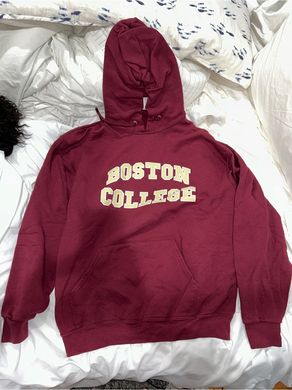 Jerzees Maroon Pullover Hoodie